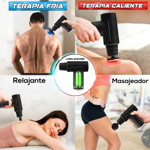 pistola masajeadora de frio y calor 6 en 1